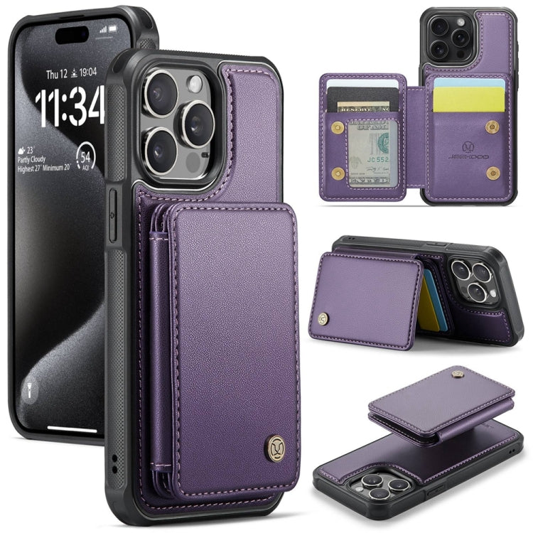 JEEHOOD J05 Business Magnetic Style RFID Leather Phone Case, For iPhone 15, For iPhone 14 Plus, For iPhone 14, For iPhone 14 Pro