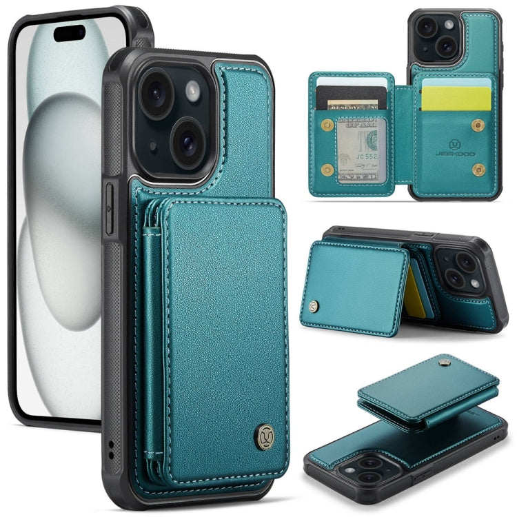 JEEHOOD J05 Business Magnetic Style RFID Leather Phone Case, For iPhone 15, For iPhone 14 Plus, For iPhone 14, For iPhone 14 Pro