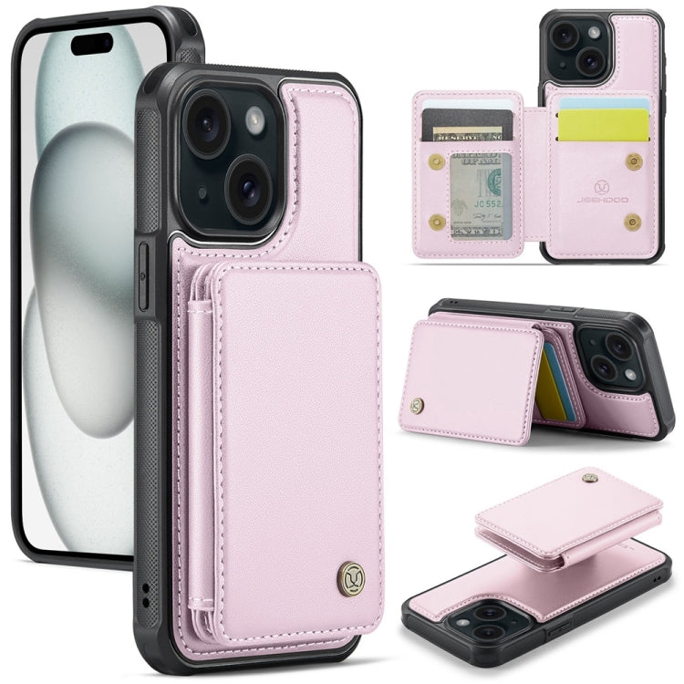 JEEHOOD J05 Business Magnetic Style RFID Leather Phone Case, For iPhone 15, For iPhone 14 Plus, For iPhone 14, For iPhone 14 Pro
