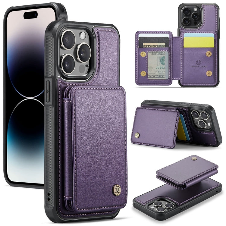 JEEHOOD J05 Business Magnetic Style RFID Leather Phone Case, For iPhone 14 Pro Max, For iPhone 13 Pro Max, For iPhone 13 Pro, For iPhone 13