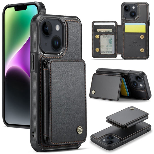 JEEHOOD J05 Business Magnetic Style RFID Leather Phone Case, For iPhone 14 Pro Max, For iPhone 13 Pro Max, For iPhone 13 Pro, For iPhone 13