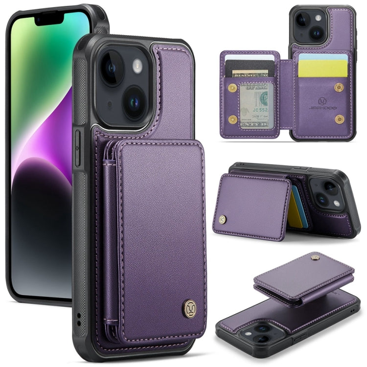 JEEHOOD J05 Business Magnetic Style RFID Leather Phone Case, For iPhone 14 Pro Max, For iPhone 13 Pro Max, For iPhone 13 Pro, For iPhone 13