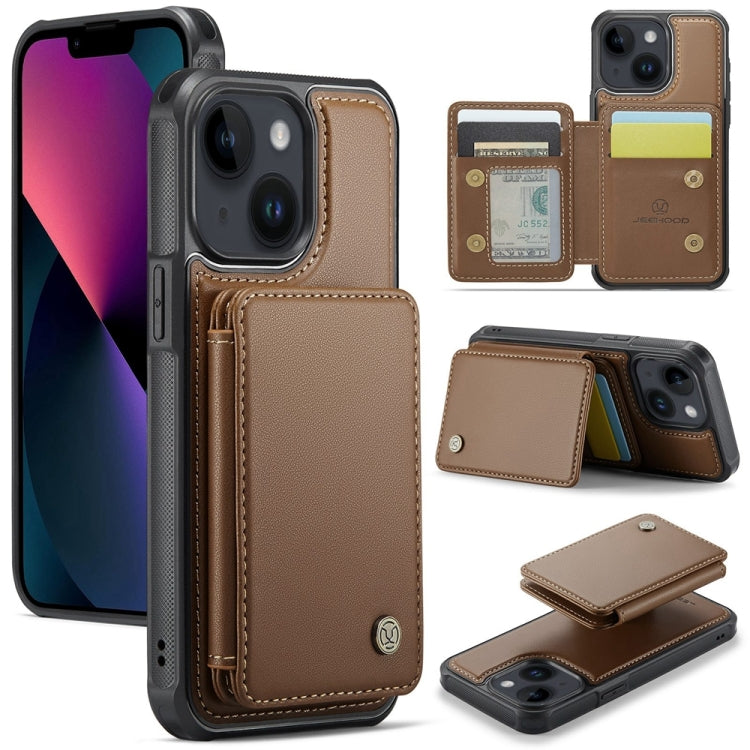 JEEHOOD J05 Business Magnetic Style RFID Leather Phone Case, For iPhone 12 / 12 Pro, For iPhone 12 Pro Max, For iPhone 11 Pro Max, For iPhone 11