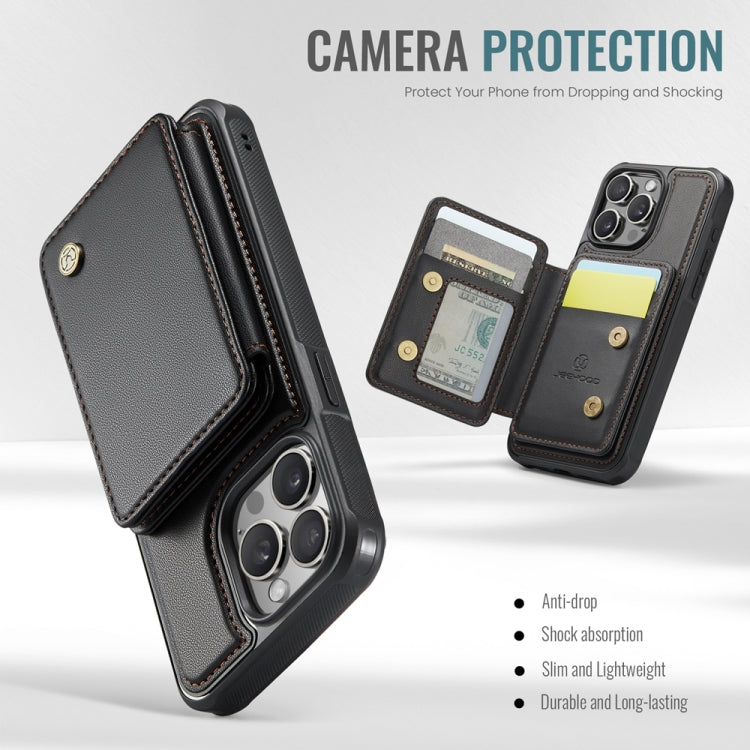 JEEHOOD J05 Business Magnetic Style RFID Leather Phone Case, For iPhone 12 / 12 Pro, For iPhone 12 Pro Max, For iPhone 11 Pro Max, For iPhone 11
