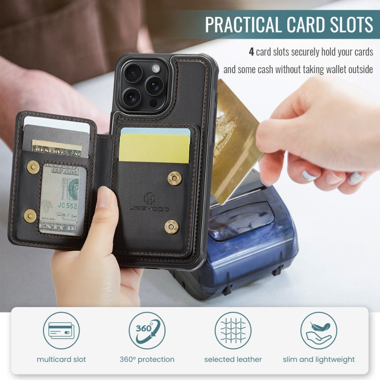 JEEHOOD J05 Business Magnetic Style RFID Leather Phone Case, For iPhone 12 / 12 Pro, For iPhone 12 Pro Max, For iPhone 11 Pro Max, For iPhone 11