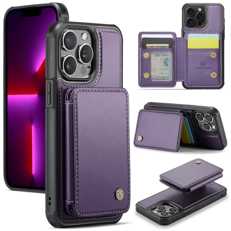 JEEHOOD J05 Business Magnetic Style RFID Leather Phone Case, For iPhone 12 / 12 Pro, For iPhone 12 Pro Max, For iPhone 11 Pro Max, For iPhone 11