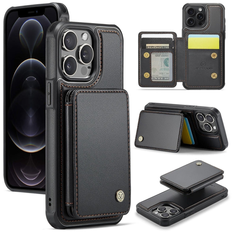 JEEHOOD J05 Business Magnetic Style RFID Leather Phone Case, For iPhone 12 / 12 Pro, For iPhone 12 Pro Max, For iPhone 11 Pro Max, For iPhone 11