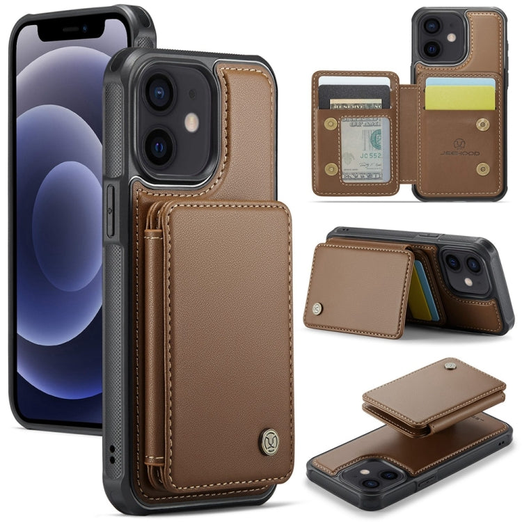 JEEHOOD J05 Business Magnetic Style RFID Leather Phone Case, For iPhone 12 / 12 Pro, For iPhone 12 Pro Max, For iPhone 11 Pro Max, For iPhone 11