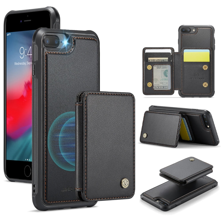 JEEHOOD J05 Business Magnetic Style RFID Leather Phone Case, For iPhone 8 Plus / 7 Plus / 6 Plus