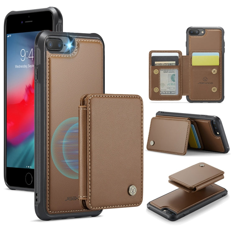 JEEHOOD J05 Business Magnetic Style RFID Leather Phone Case, For iPhone 8 Plus / 7 Plus / 6 Plus
