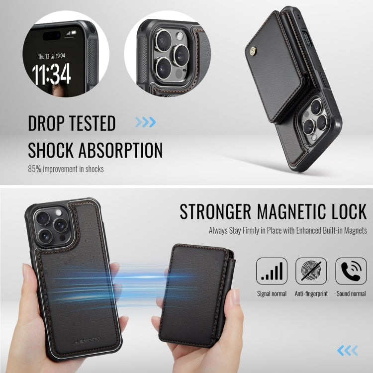 JEEHOOD J05 Business Magnetic Style RFID Leather Phone Case, For iPhone 16, For iPhone 15 Pro Max, For iPhone 15 Pro, For iPhone 15 Plus