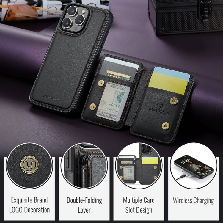 JEEHOOD J05 Business Magnetic Style RFID Leather Phone Case, For iPhone 16, For iPhone 15 Pro Max, For iPhone 15 Pro, For iPhone 15 Plus