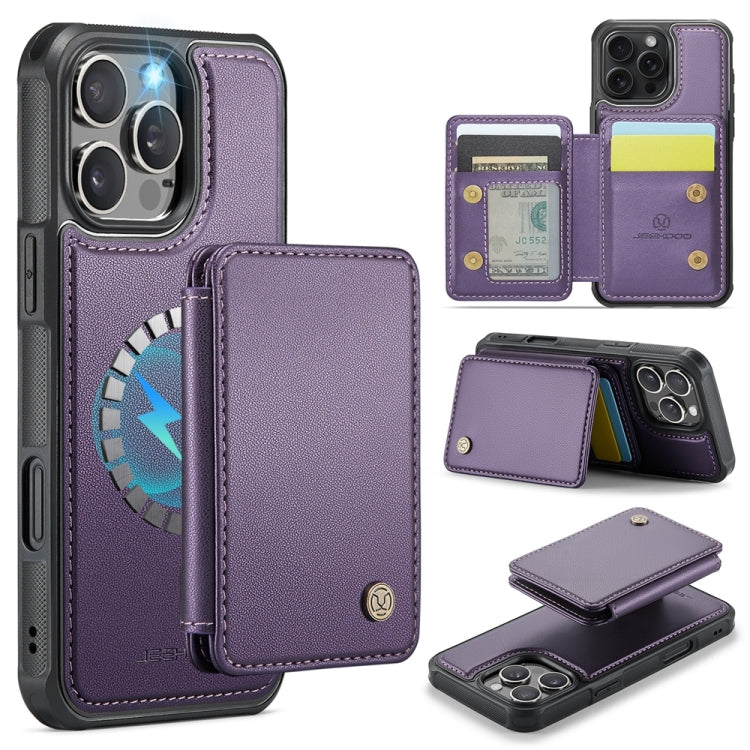 JEEHOOD J05 Business Magnetic Style RFID Leather Phone Case, For iPhone 16, For iPhone 15 Pro Max, For iPhone 15 Pro, For iPhone 15 Plus