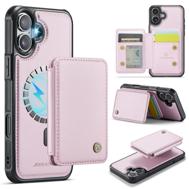 JEEHOOD J05 Business Magnetic Style RFID Leather Phone Case, For iPhone 16, For iPhone 15 Pro Max, For iPhone 15 Pro, For iPhone 15 Plus