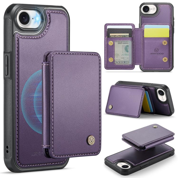 JEEHOOD J05 Business Magnetic Style RFID Leather Phone Case, For iPhone 17e / 16e, For iPhone 17 Pro Max, For iPhone 17 Pro, For iPhone 17