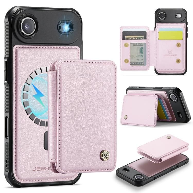 JEEHOOD J05 Business Magnetic Style RFID Leather Phone Case, For iPhone Air, For iPhone 16 Pro Max, For iPhone 16 Pro, For iPhone 16 Plus