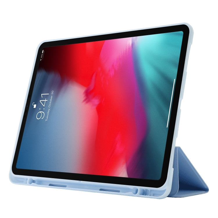 Skin Feel Tri-fold Leather Tablet Case with Pen Slot, For iPad Pro 13 2024, For iPad Pro 11 2024