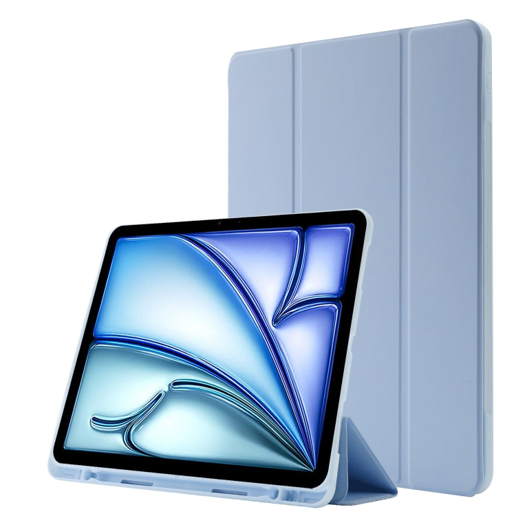 Skin Feel Tri-fold Leather Tablet Case with Pen Slot, For iPad Air 11 2025 / 2024, For iPad Air 13 2025 / 2024