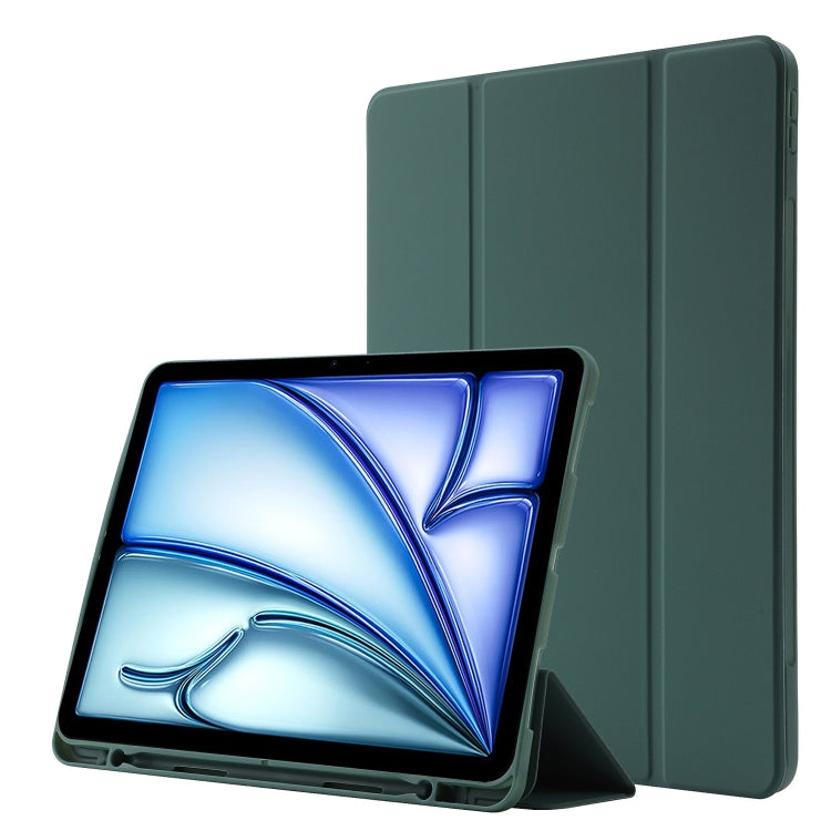 Skin Feel Tri-fold Leather Tablet Case with Pen Slot, For iPad Air 11 2025 / 2024, For iPad Air 13 2025 / 2024