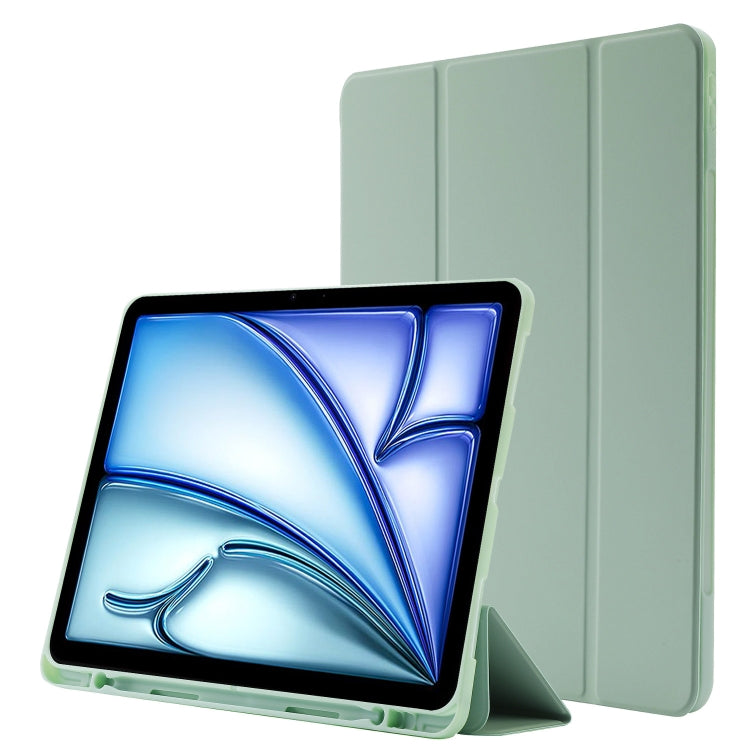 Skin Feel Tri-fold Leather Tablet Case with Pen Slot, For iPad Air 11 2025 / 2024, For iPad Air 13 2025 / 2024