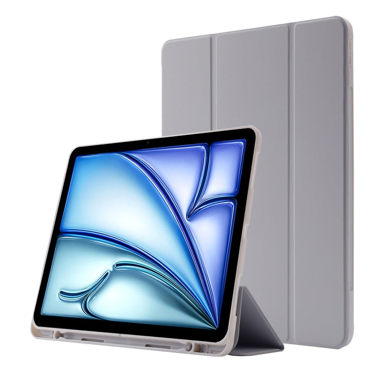 Skin Feel Tri-fold Leather Tablet Case with Pen Slot, For iPad Air 11 2025 / 2024, For iPad Air 13 2025 / 2024