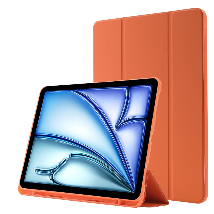 Skin Feel Tri-fold Leather Tablet Case with Pen Slot, For iPad Air 11 2025 / 2024, For iPad Air 13 2025 / 2024