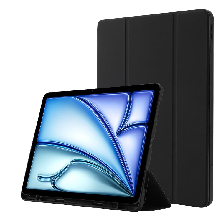 Skin Feel Tri-fold Leather Tablet Case with Pen Slot, For iPad Air 11 2025 / 2024, For iPad Air 13 2025 / 2024