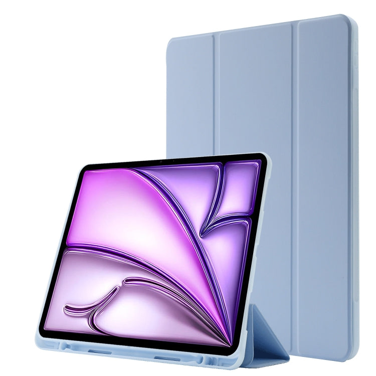 Skin Feel Tri-fold Leather Tablet Case with Pen Slot, For iPad Air 11 2025 / 2024, For iPad Air 13 2025 / 2024