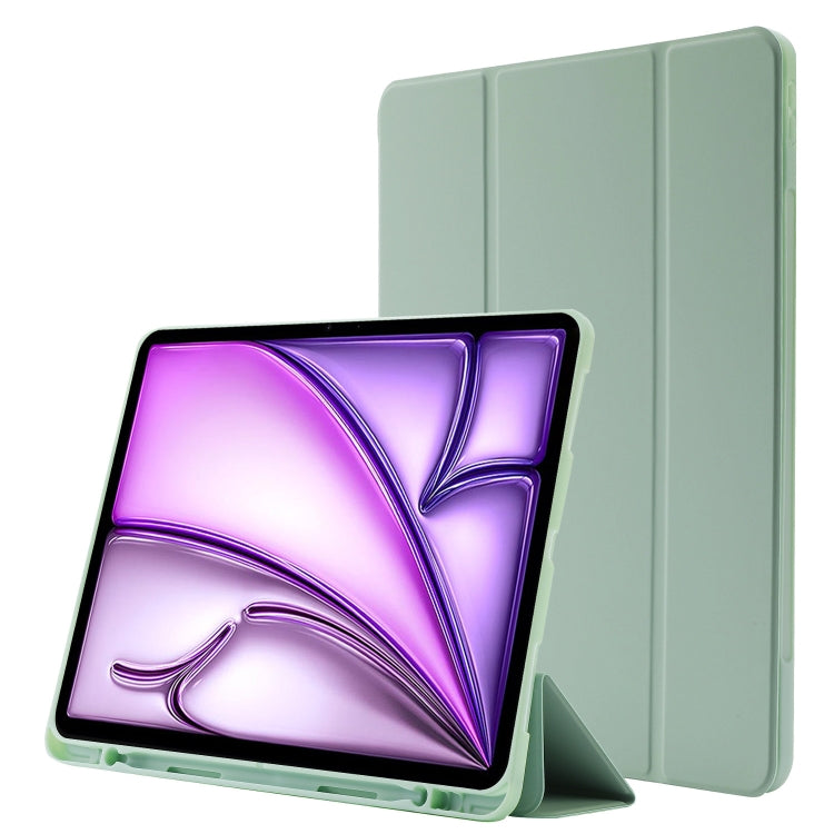 Skin Feel Tri-fold Leather Tablet Case with Pen Slot, For iPad Air 11 2025 / 2024, For iPad Air 13 2025 / 2024