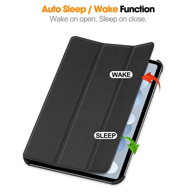 Custer Pure Color 3-Fold Holder Smart Leather Tablet Case, For iPad Air 13 2024 / 2025, For iPad Pro 13 2024
