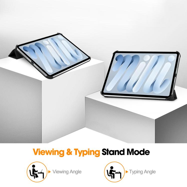 Custer Pure Color 3-Fold Holder Smart Leather Tablet Case, For iPad Air 13 2024 / 2025, For iPad Pro 13 2024