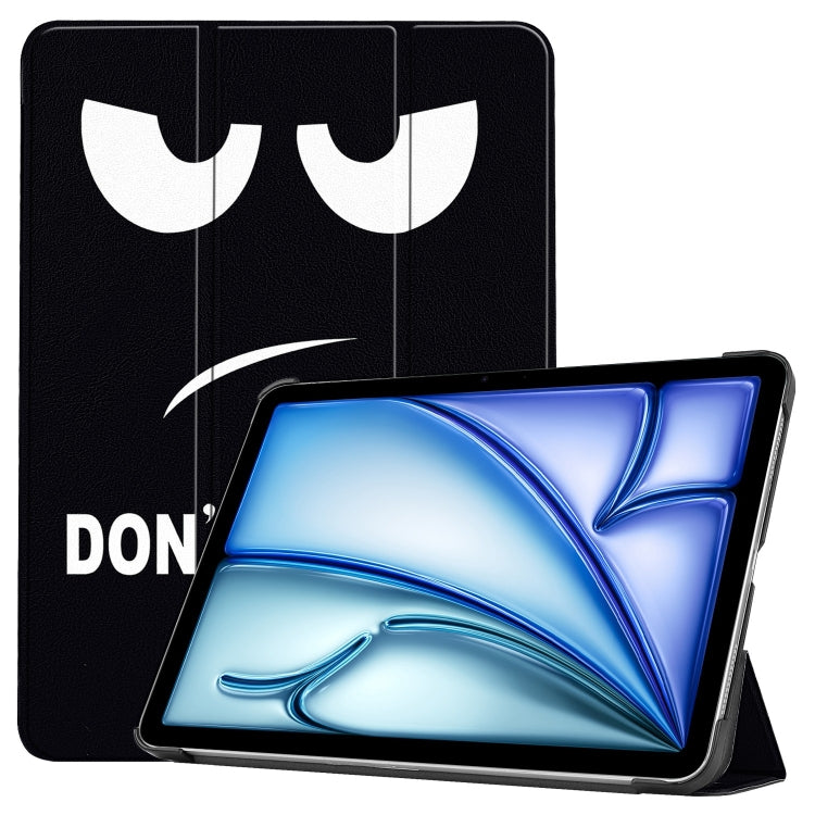 Custer Painted 3-Fold Holder Smart Leather Tablet Case, For iPad Air 13 2025 / 2024, For iPad Pro 13 2024
