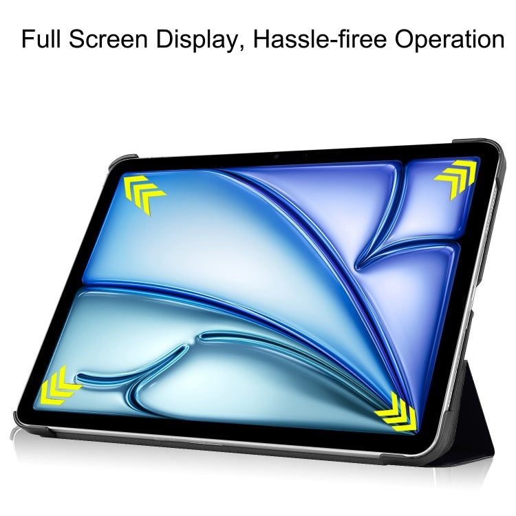 Custer Painted 3-Fold Holder Smart Leather Tablet Case, For iPad Air 13 2025 / 2024, For iPad Pro 13 2024