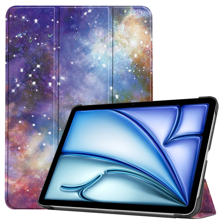 Custer Painted 3-Fold Holder Smart Leather Tablet Case, For iPad Air 13 2025 / 2024, For iPad Pro 13 2024