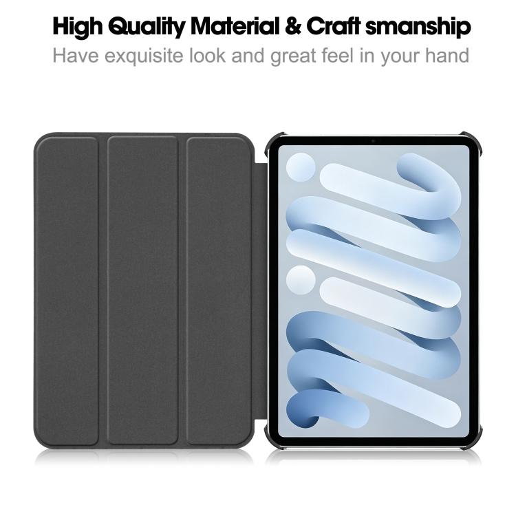 Custer Painted 3-Fold Holder Smart Leather Tablet Case, For iPad Air 13 2025 / 2024, For iPad Pro 13 2024