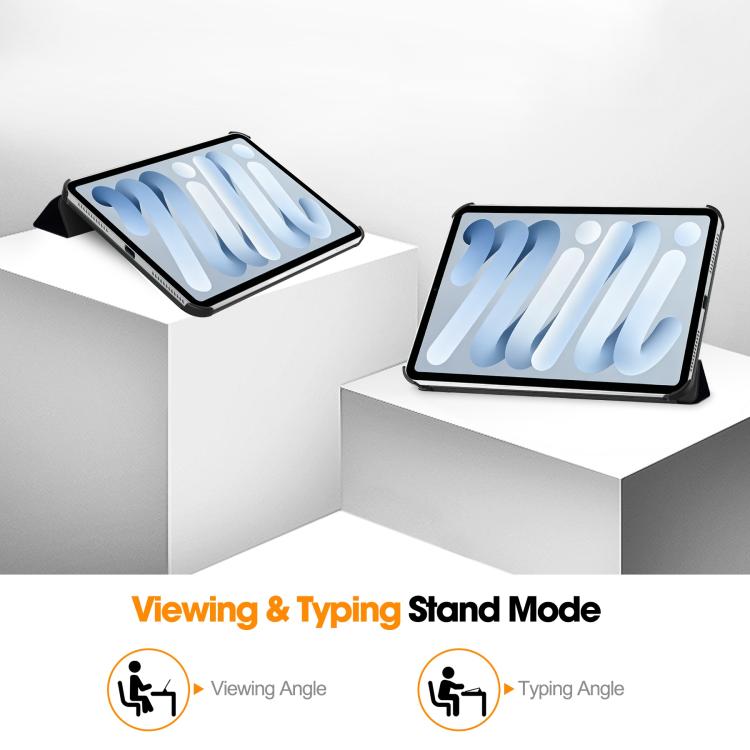Custer Painted 3-Fold Holder Smart Leather Tablet Case, For iPad Air 13 2025 / 2024, For iPad Pro 13 2024