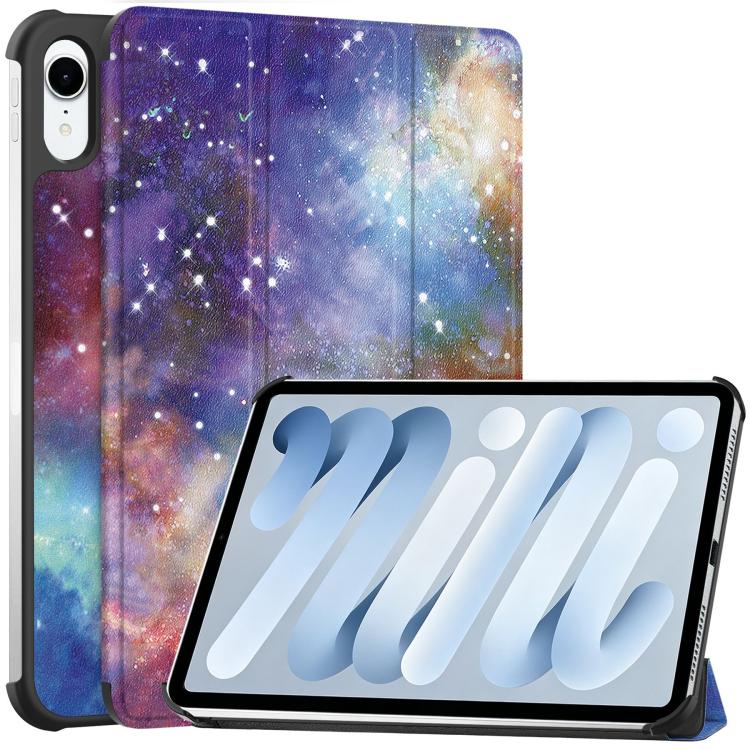 Custer Painted 3-Fold Holder Smart Leather Tablet Case, For iPad Air 13 2025 / 2024, For iPad Pro 13 2024