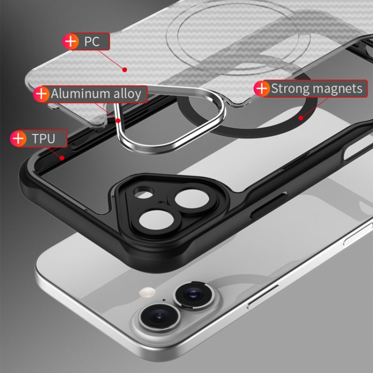 Carbon Fiber Texture MagSafe Translucent Phone Case, For iPhone 16 Pro, For iPhone 16 Plus, For iPhone 16, For iPhone 15 Pro Max, For iPhone 15 Pro, For iPhone 15 Plus / 14 Plus
