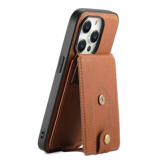 Denior D14 NK Retro Pattern MagSafe Magnetic Card Holder Leather Phone Case, For iPhone 15 Pro Max, For iPhone 15 Pro, For iPhone 15 Plus, For iPhone 15, For iPhone 14 Plus, For iPhone 14/13, For iPhone 14 Pro, For iPhone 14 Pro Max