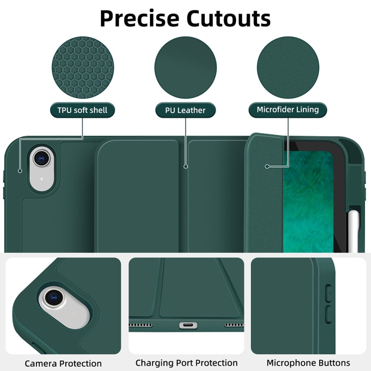 3-fold TPU Smart Leather Tablet Case with Pen Slot, For iPad Pro 13 2024, For iPad Pro 11 2024, For iPad Pro 12.9