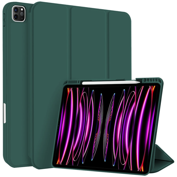 3-fold TPU Smart Leather Tablet Case with Pen Slot, For iPad Pro 13 2024, For iPad Pro 11 2024, For iPad Pro 12.9
