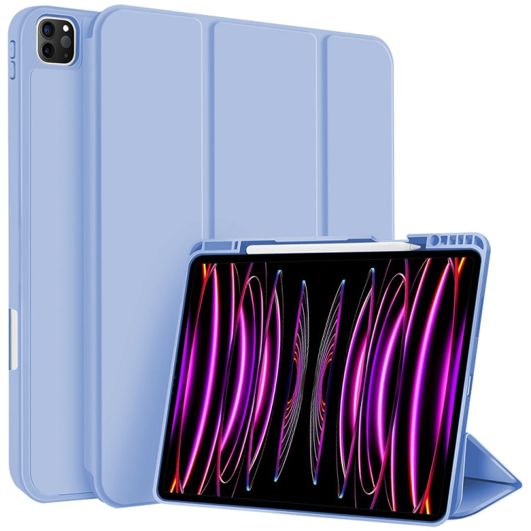 3-fold TPU Smart Leather Tablet Case with Pen Slot, For iPad Pro 13 2024, For iPad Pro 11 2024, For iPad Pro 12.9