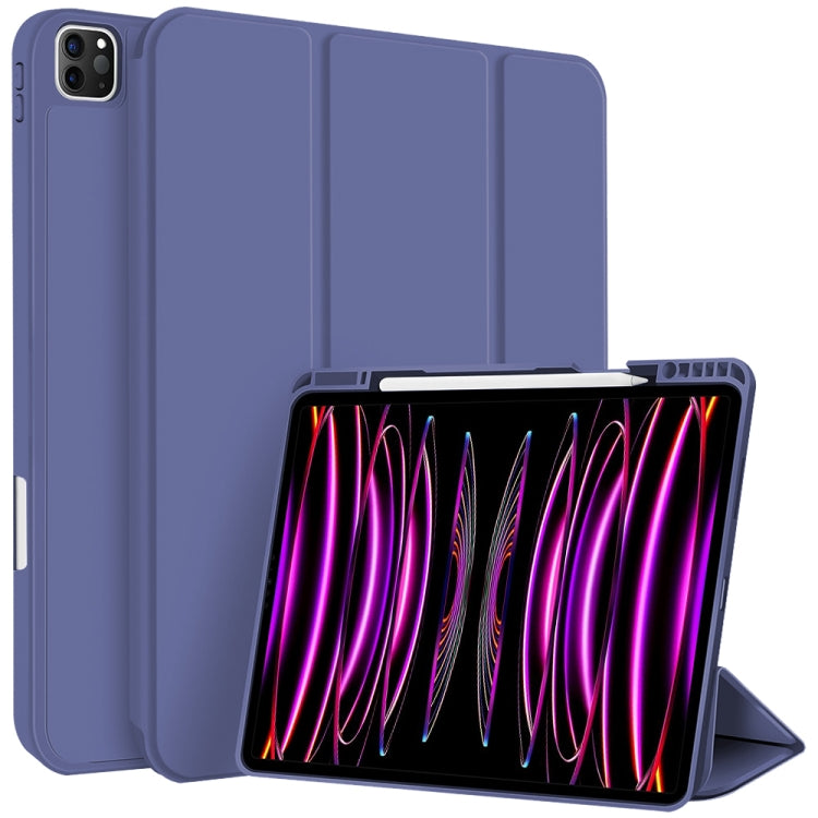 3-fold TPU Smart Leather Tablet Case with Pen Slot, For iPad Pro 13 2024, For iPad Pro 11 2024, For iPad Pro 12.9