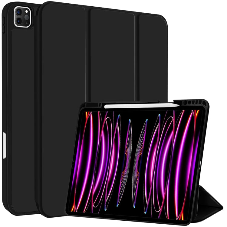 3-fold TPU Smart Leather Tablet Case with Pen Slot, For iPad Pro 13 2024, For iPad Pro 11 2024, For iPad Pro 12.9
