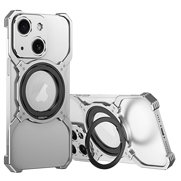 Mechanical Arm Borderless MagSafe Holder Metal Phone Case