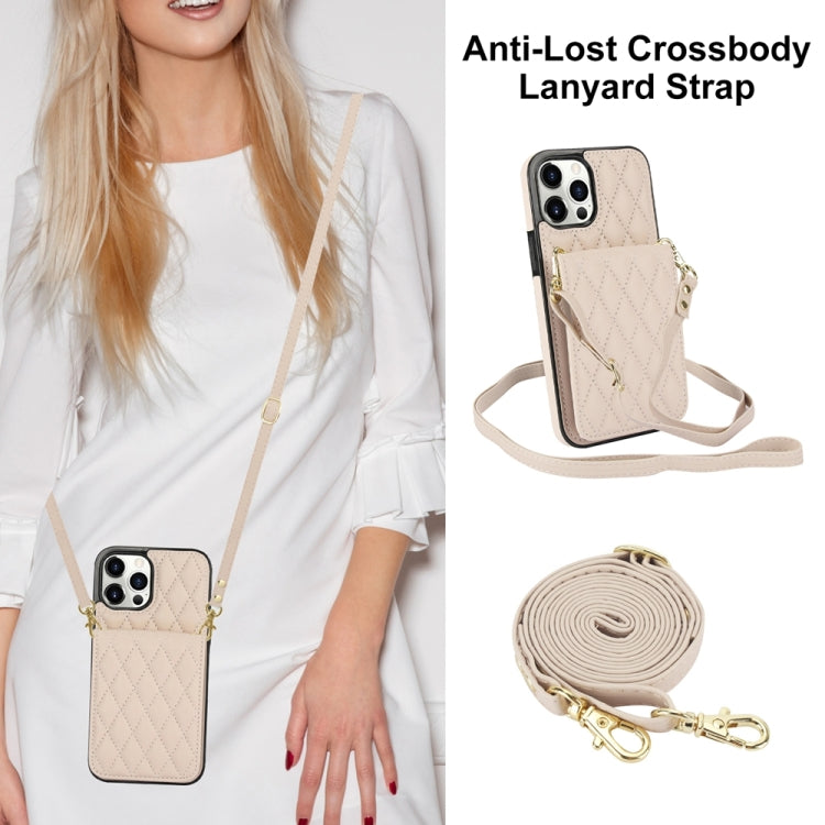 YM015 Crossbody Rhombic Card Bag RFID Phone Case, For iPhone 14 Pro Max, For iPhone 13 Pro Max, For iPhone 13 Pro, For iPhone 13