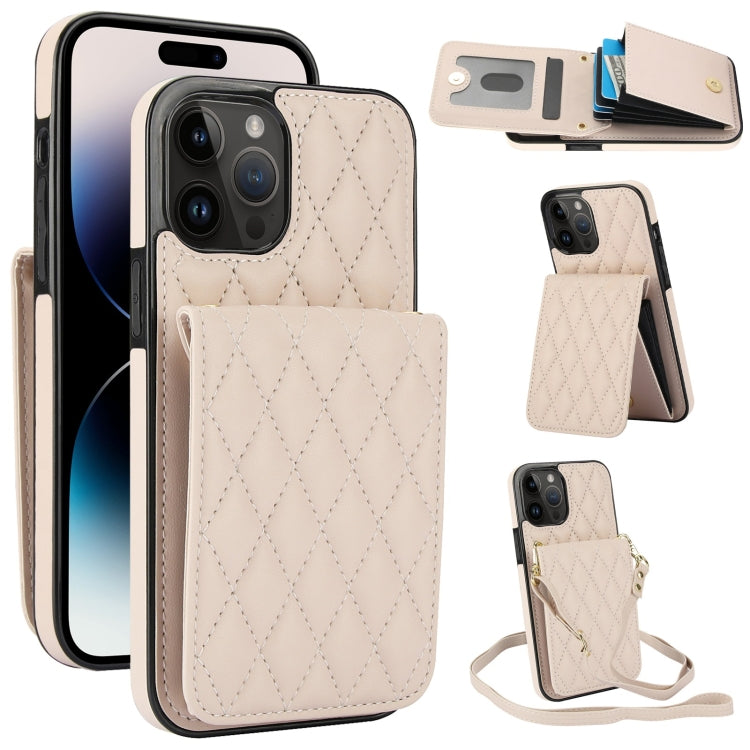 YM015 Crossbody Rhombic Card Bag RFID Phone Case, For iPhone 15, For iPhone 14 Plus, For iPhone 14, For iPhone 14 Pro