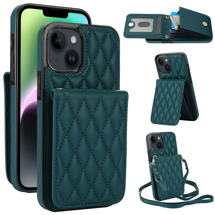 YM015 Crossbody Rhombic Card Bag RFID Phone Case, For iPhone 14 Pro Max, For iPhone 13 Pro Max, For iPhone 13 Pro, For iPhone 13