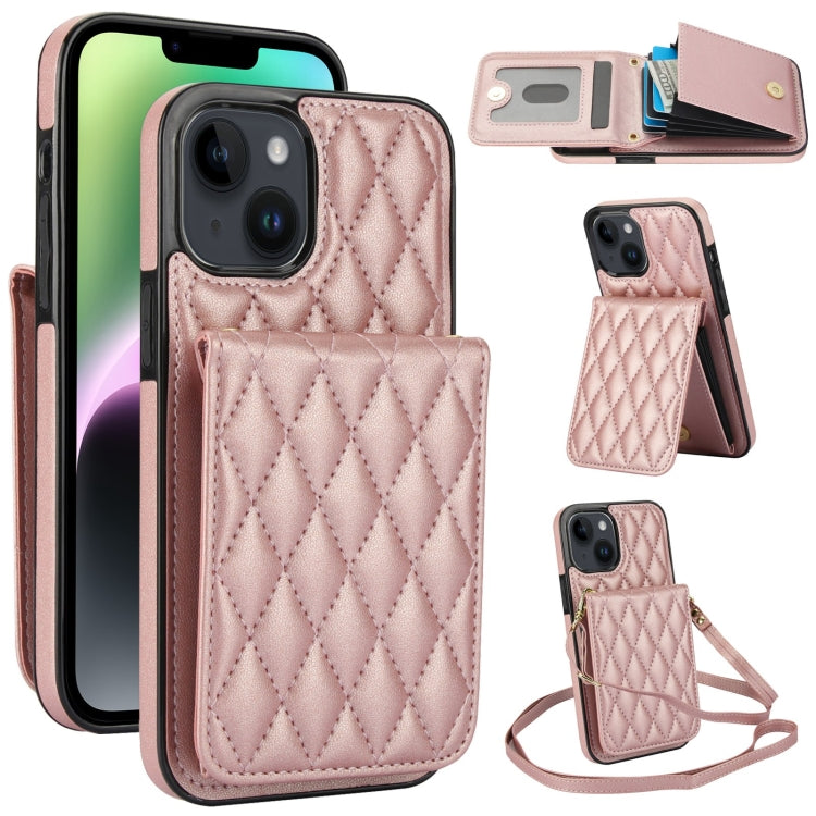 YM015 Crossbody Rhombic Card Bag RFID Phone Case, For iPhone 14 Pro Max, For iPhone 13 Pro Max, For iPhone 13 Pro, For iPhone 13