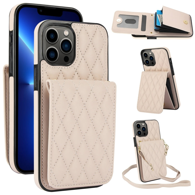 YM015 Crossbody Rhombic Card Bag RFID Phone Case, For iPhone 14 Pro Max, For iPhone 13 Pro Max, For iPhone 13 Pro, For iPhone 13